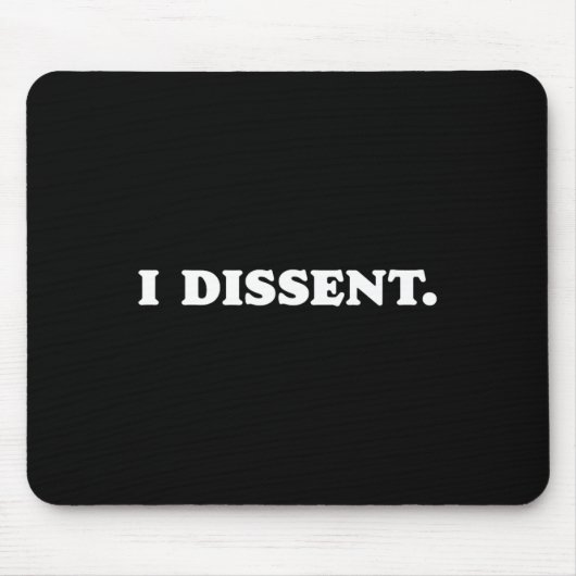 I Dissent Funny Resist Minimalistisches Design 1 Mousepad (Vorne)