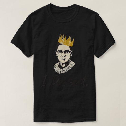 I Dissent RBG Ruth Bader Ginsburg Lace Collar Grap T-Shirt (Design vorne)