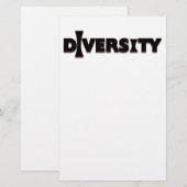 I Diversity Stationery Briefpapier (Vorne/Hinten)