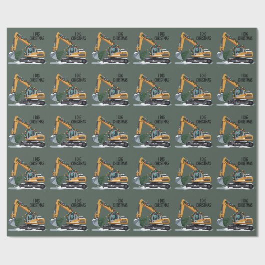 I Diving Christmas Grabator Santa Boy Funny Kids Geschenkpapier (Flach)