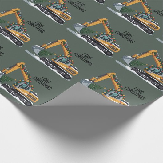 I Diving Christmas Grabator Santa Boy Funny Kids Geschenkpapier (Ecke)