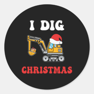 I Diving Christmas Gravator Xmas Pjs Kleinkind Boy Runder Aufkleber