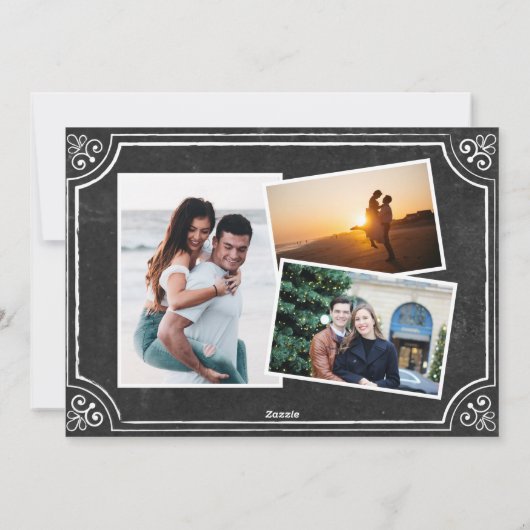 I DO 4 Foto Verlobung Chic GRILLEN Party Einladung (Rückseite)