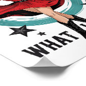 I Do A Thing Called What I Want Retro Cowboy Weste Poster (Ecke)