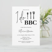 I do Barbecue Couple Shower Einladung (Stehend Vorderseite)