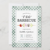 I DO Barbecue GRILLEN Rustic Couples Dusche Einlad Einladung (Vorderseite)