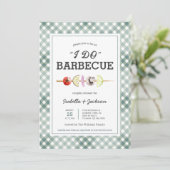 I DO Barbecue GRILLEN Rustic Couples Dusche Einlad Einladung (Stehend Vorderseite)