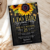 I DO BBQ rustic sunflower engagement party Einladung