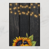 I DO BBQ rustic sunflower engagement party Einladung (Rückseite)