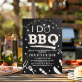 I Do BBQ String Lights Rustic Engagement Party Einladung