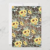 I do BBQ Sunflowers Western Couples Shower Einladung (Rückseite)