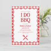 I Do BBQ Wedding Barbecue Invitation Einladung (Stehend Vorderseite)
