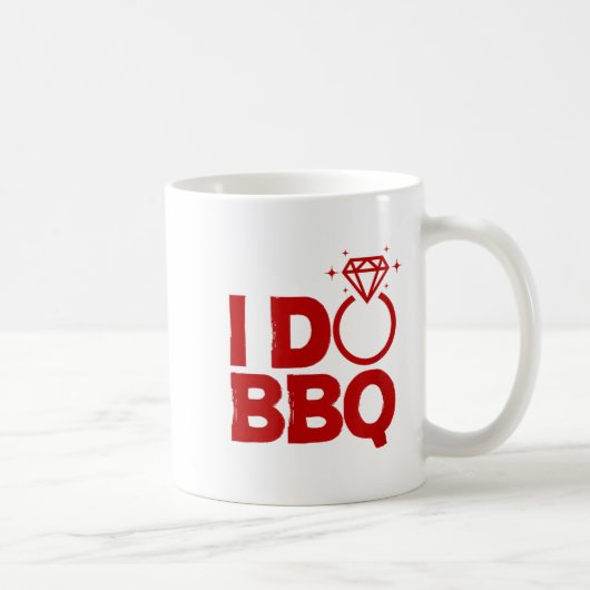 I Do Bbq Wedding Party Rehearsal Dinner Bridal Sho Kaffeetasse (Rechts)