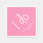 i do - Bublegum pink Serviette (Vorderseite)