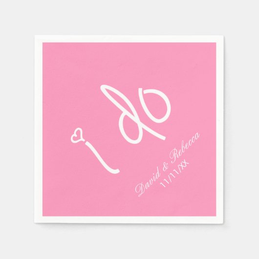 i do - Bublegum pink Serviette (Vorderseite)