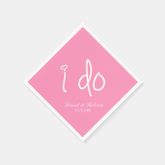 i do - Bublegum pink Serviette (Ecke)