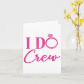 I Do Crew, Bachelorette Party, Matching, Group, Br Karte (Gelbe Blume)