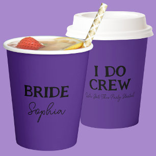 I Do Crew   Braut in Lila Pappbecher