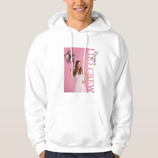 I Do Crew Bride Party Photo Hoodie | Personalised  (Vorderseite)