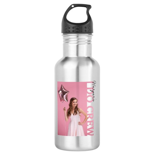 I Do Crew Bride Photo Stainless Steel Water Bottle Edelstahlflasche (Vorderseite)