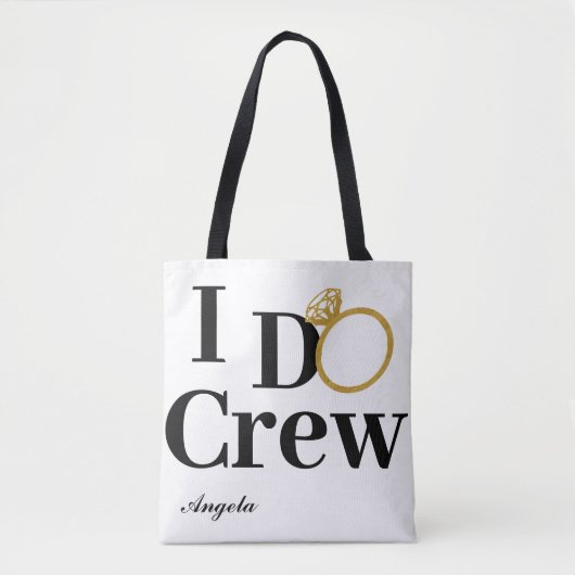 I DO CREW Classic Personalisiert Name Bridesmaid Tasche (Vorderseite)