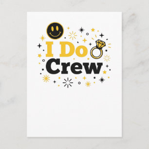 I Do Crew Lustige Hochzeits Brautparty Postkarte
