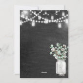 I DO Eucalyptus Mason Jar Verlobung Einladung (Rückseite)