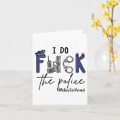 I Do Fck Lice Officer Funny Cop Girlfriend Saying  Karte (Gelbe Blume)