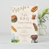 I DO GRILLEN barbeque Verlobungsparty Einladung (Stehend Vorderseite)