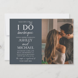 I Do GRILLEN Dusty Blue 2 Foto Einfache Script Dus Einladung