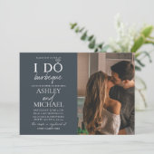 I Do GRILLEN Dusty Blue 2 Foto Einfache Script Dus Einladung (Stehend Vorderseite)