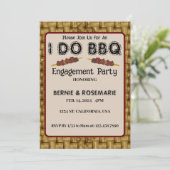 I DO GRILLEN Elegante Rustikale Weaving Engagement Einladung (Stehend Vorderseite)