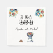 I Do GRILLEN Floral Engagement Party Paare Dusche Serviette (Vorderseite)