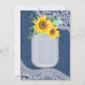 I Do GRILLEN Mason Jar Sunflowers Engagement Party Einladung (Rückseite)