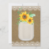 I Do GRILLEN Mason Jar Sunflowers Engagement Party Einladung (Rückseite)