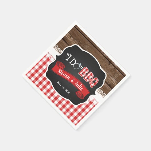 I Do GRILLEN Napkin - Red Serviette (Ecke)