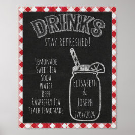I Do GRILLEN Party Drinks & Beverage Bar-Zeichen Poster