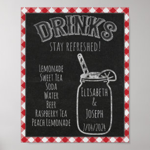 I Do GRILLEN Party Drinks & Beverage Bar-Zeichen Poster