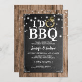'I DO GRILLEN Rustic Engagement Party Einladung (Vorne/Hinten)