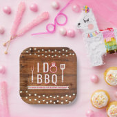I Do GRILLEN Rustic Engagement Party Paare Dusche Pappteller (Party)