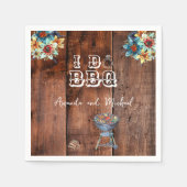 I Do GRILLEN Rustic Engagement Party Paare Dusche Serviette (Vorderseite)