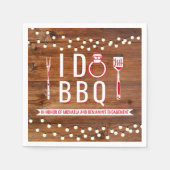 I Do GRILLEN Rustic Engagement Party Paare Dusche Serviette (Vorderseite)