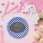 I DO GRILLEN Rustic Gingham Chalk Verlobung Pappteller (Party)