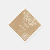 I Do GRILLEN Rustic Kraft Mason Jar Verlobung Napk Serviette (Ecke)