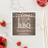 I DO GRILLEN Rustic Wedding Engagment Napkin Serviette (Beispiel)
