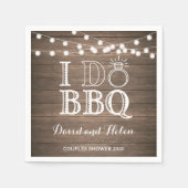I DO GRILLEN Rustic Wedding Engagment Napkin Serviette (Vorderseite)