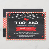 I DO GRILLEN String Lights Dusche Engagement Party Einladung (Vorne/Hinten)