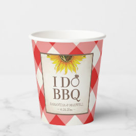 I Do GRILLEN Sunflower Party Tableware  Pappbecher