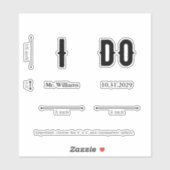 I Do Groom Gothic Wedding Shoes Custom Aufkleber (Blatt)