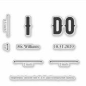 I Do Groom Gothic Wedding Shoes Custom Aufkleber (Vorderseite)